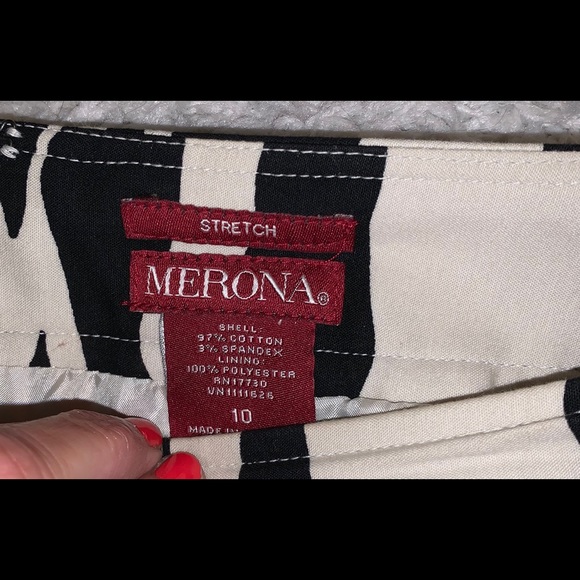 🍁🍂Merona Women’s Zebra Print Pencil Skirt - Picture 4 of 6